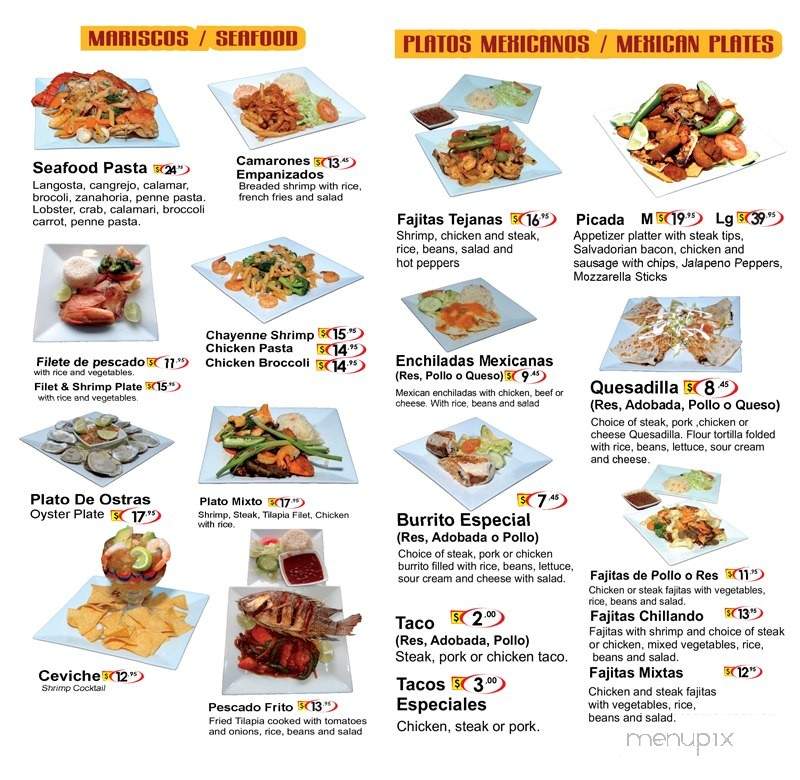Guanachapis Bar n Grill - Waltham, MA menu_pic