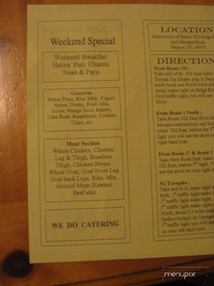 Nawab Grill & Halal Meat - South Brunswick Township, NJ menu_pic