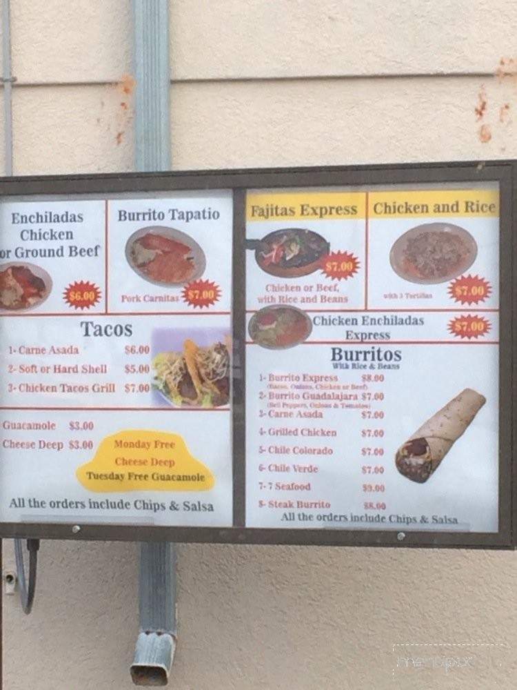 Azteca Express - Davenport, IA menu_pic