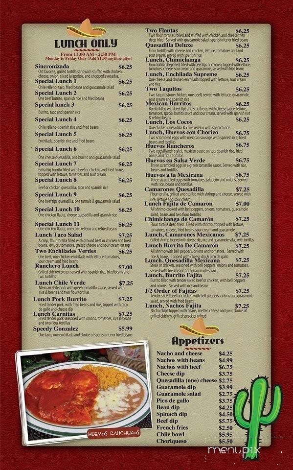 La Hacienda Mexican Restaurant - Bensalem, PA menu_pic