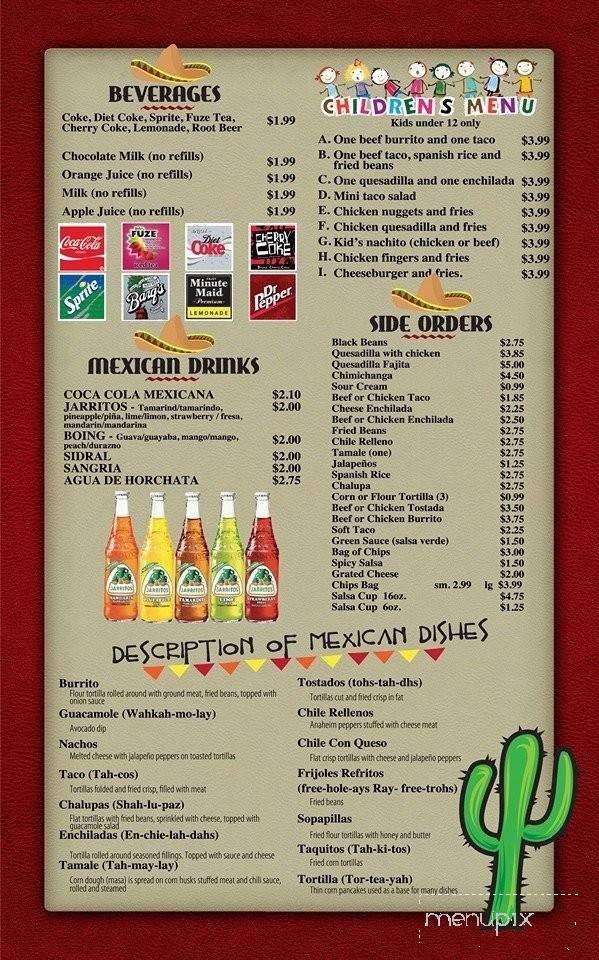La Hacienda Mexican Restaurant - Bensalem, PA menu_pic