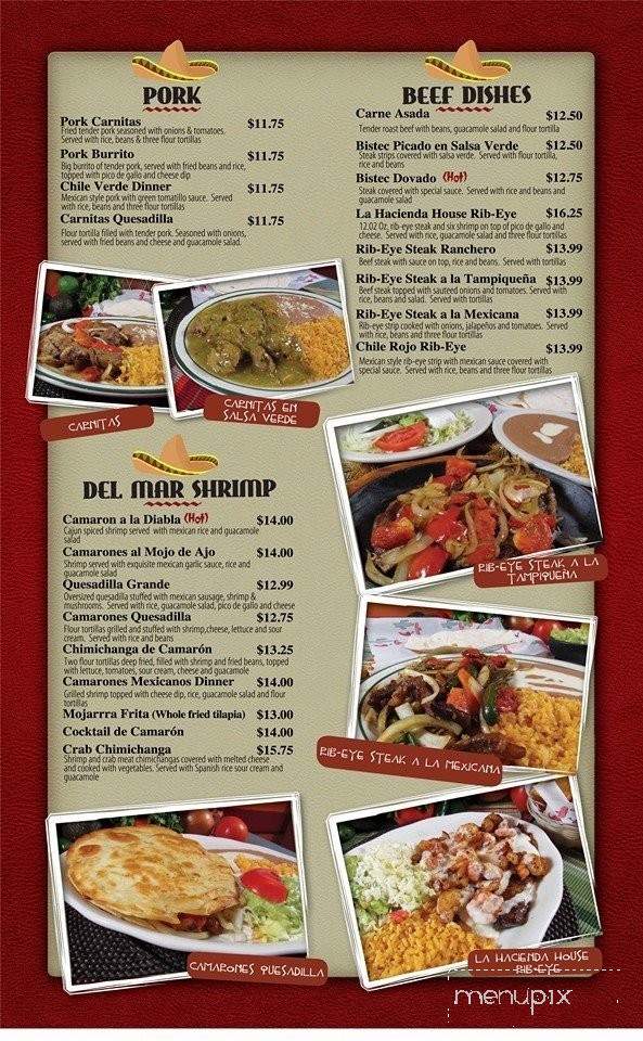 La Hacienda Mexican Restaurant - Bensalem, PA menu_pic