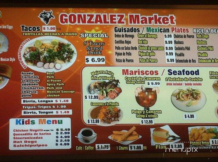 Gonzalez Market - Salt Lake City, UT menu_pic