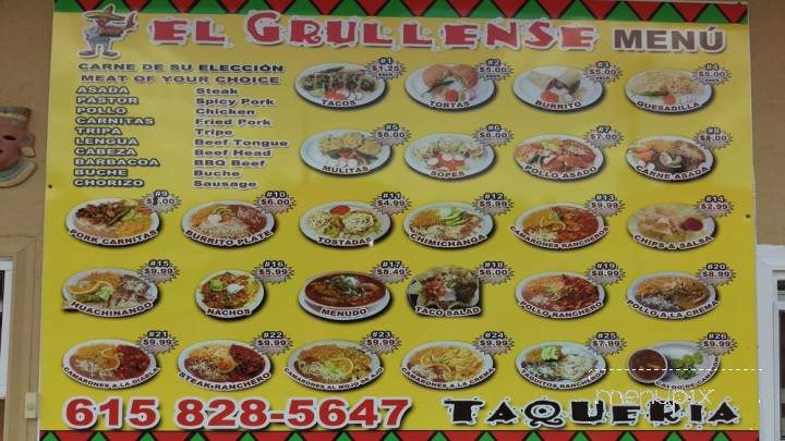 El Grullense Taqueria - Hendersonville, TN menu_pic