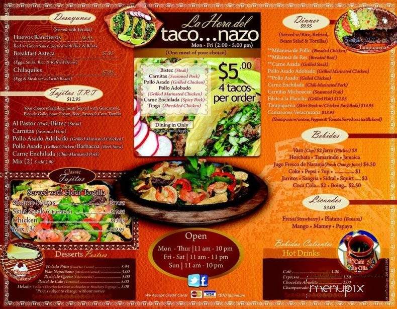 Tequila River Taqueria - West New York, NJ menu_pic