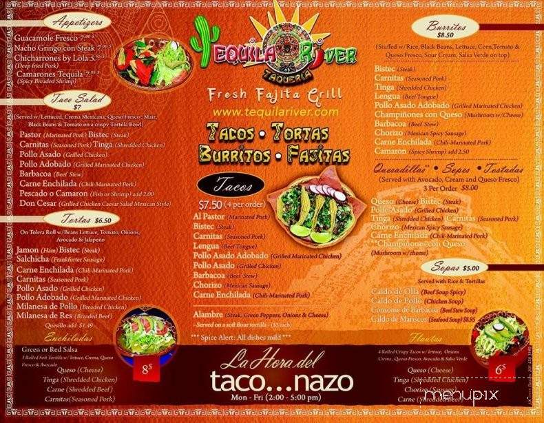 Tequila River Taqueria - West New York, NJ menu_pic