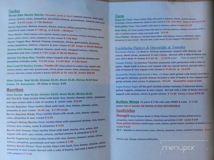 Nacho Spot - Oakland, CA menu_pic