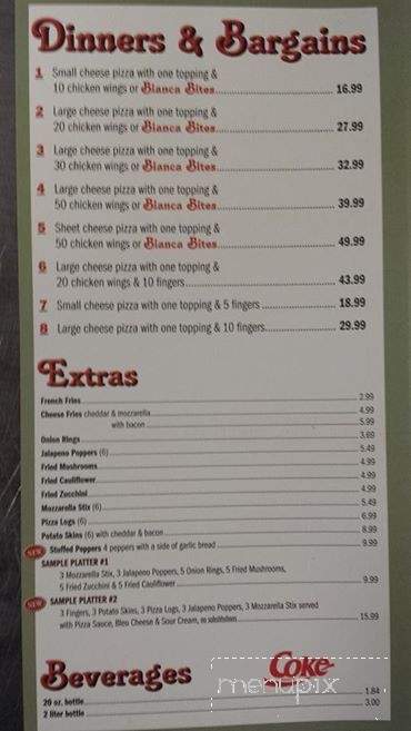 Bianca's Pizza Place - Buffalo, NY menu_pic