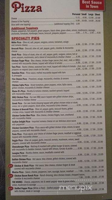 Bianca's Pizza Place - Buffalo, NY menu_pic