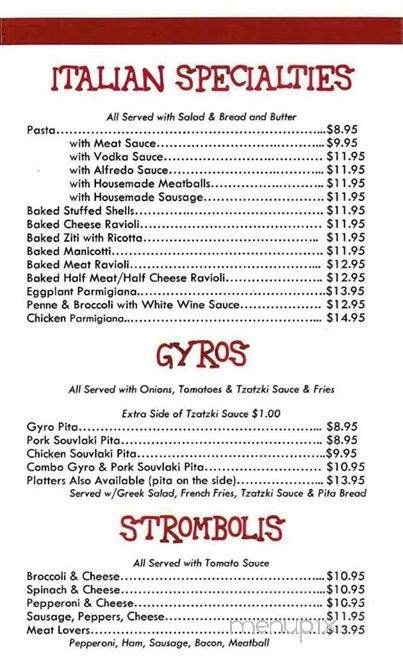 North Elm Pizza - Torrington, CT menu_pic