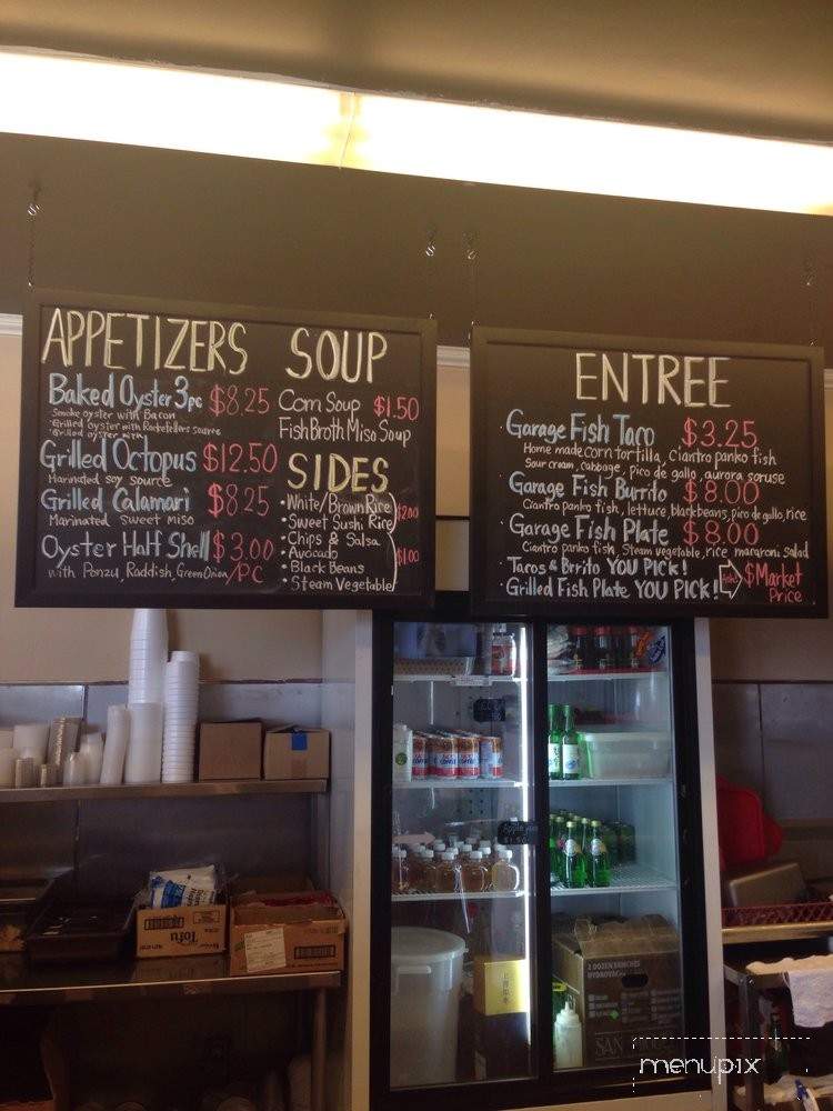 Garage Fish - Anaheim, CA menu_pic