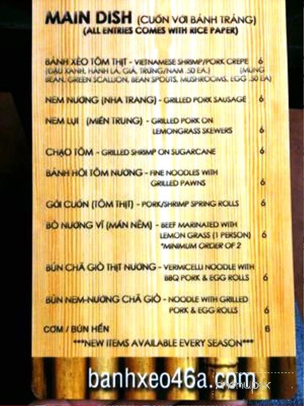 Banh Xeo 46a - Sacramento, CA menu_pic