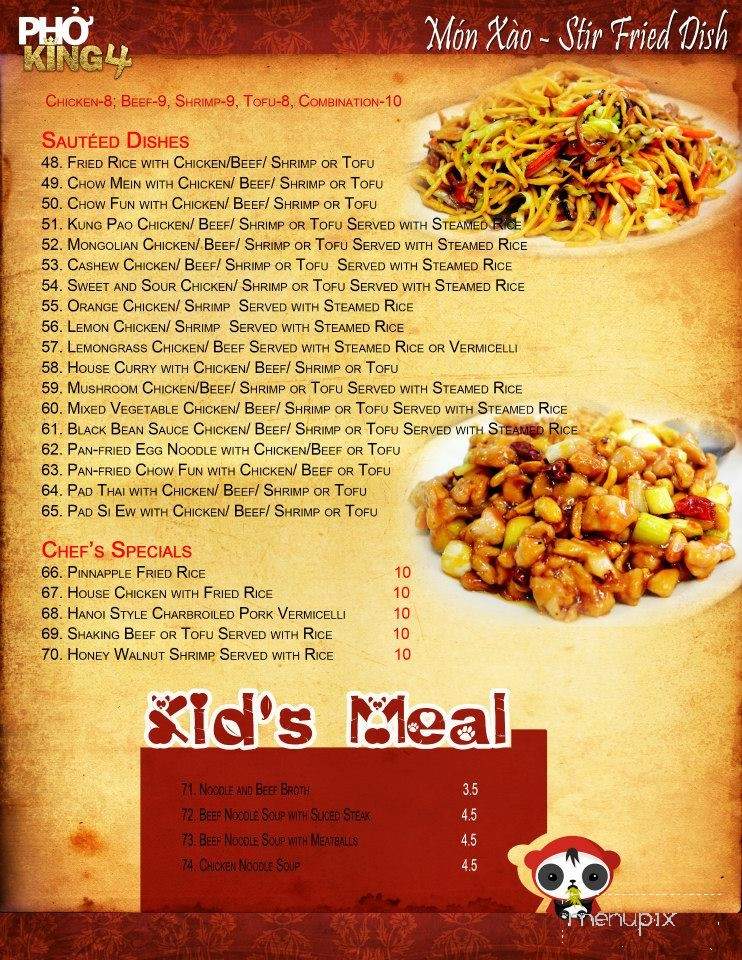 Pho King 4 - Davis, CA menu_pic