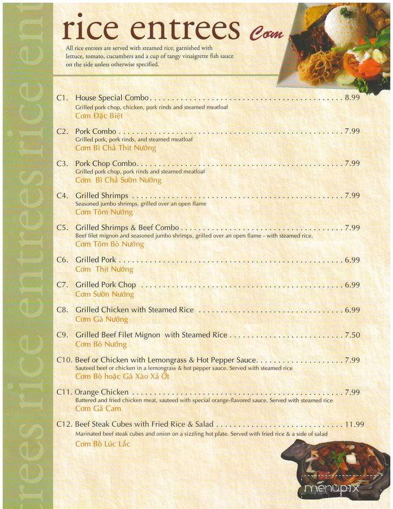 Pho Lena & Grill - Escondido, CA menu_pic