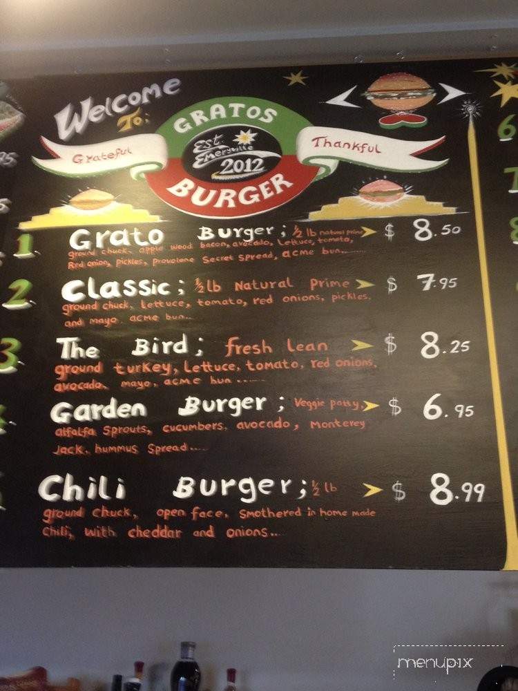 Grato Deli - Emeryville, CA menu_pic