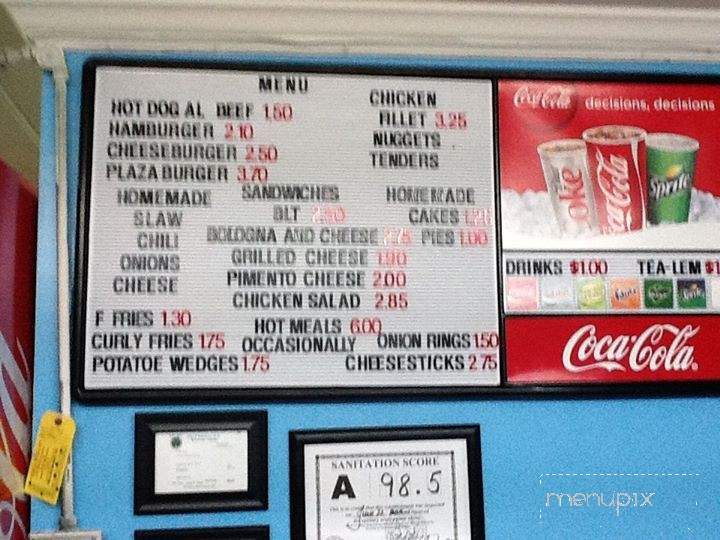 Plaza Cafe - Asheboro, NC menu_pic