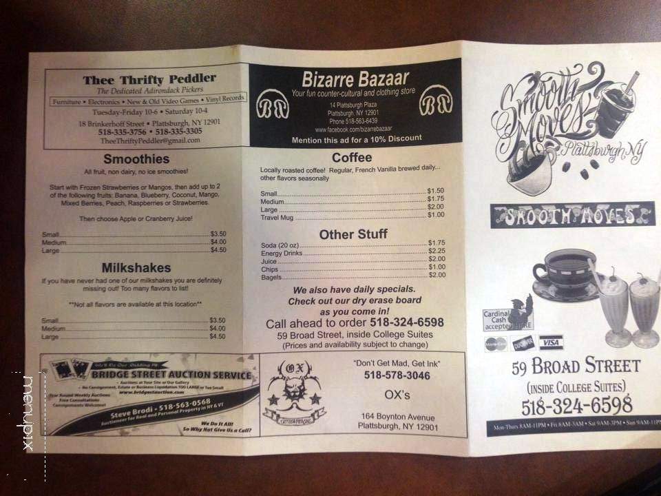 Smooth Moves - Plattsburgh, NY menu_pic