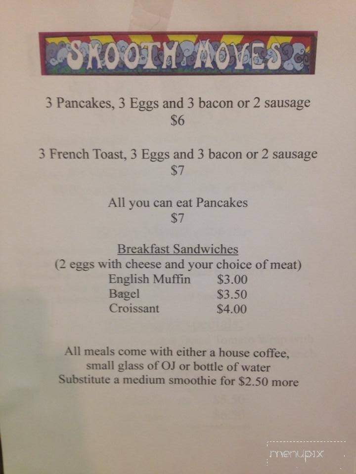 Smooth Moves - Plattsburgh, NY menu_pic