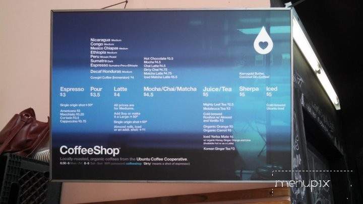 Coffeeshop - San Francisco, CA menu_pic