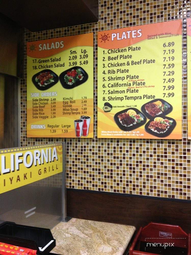 California Teriyaki Grill - Lake Forest, CA menu_pic