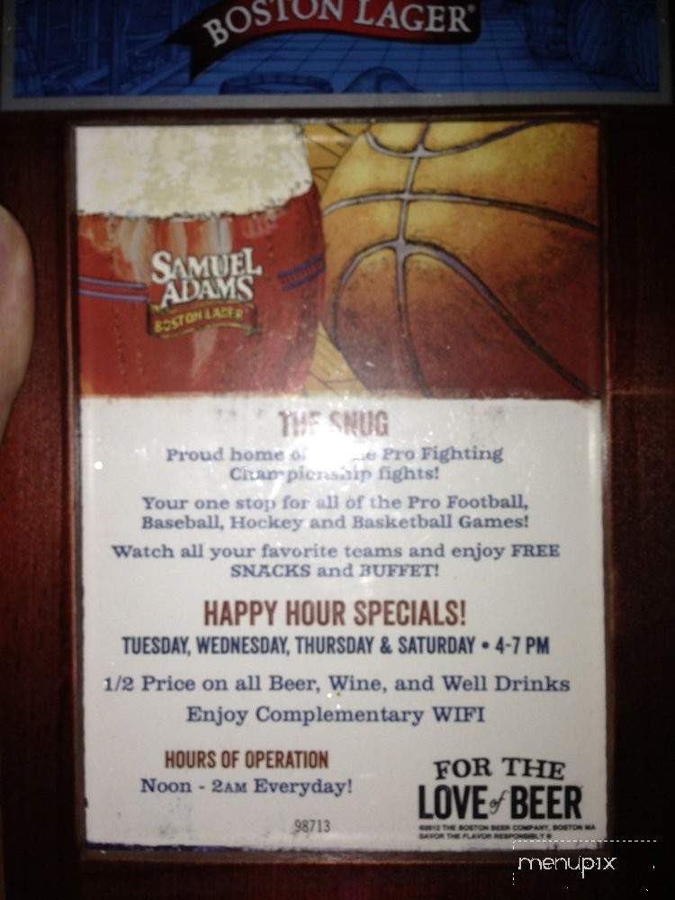 Snug - Burbank, CA menu_pic