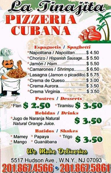 La Tinajita Restaurant - Union City, NJ menu_pic