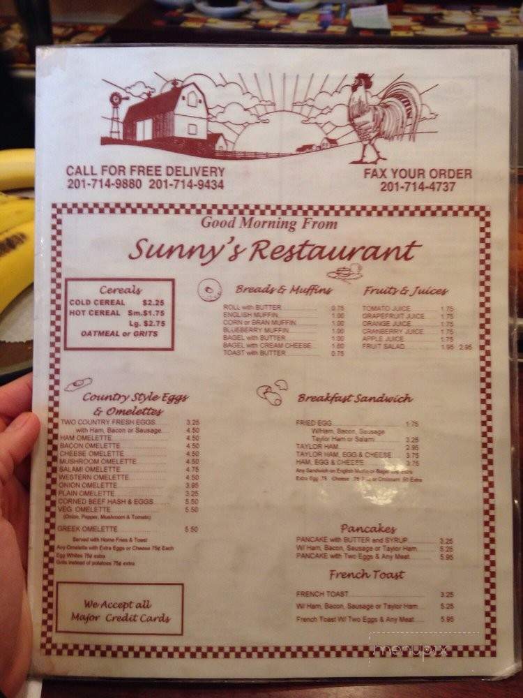 Sunny's Restaurant - Jersey City, NJ menu_pic