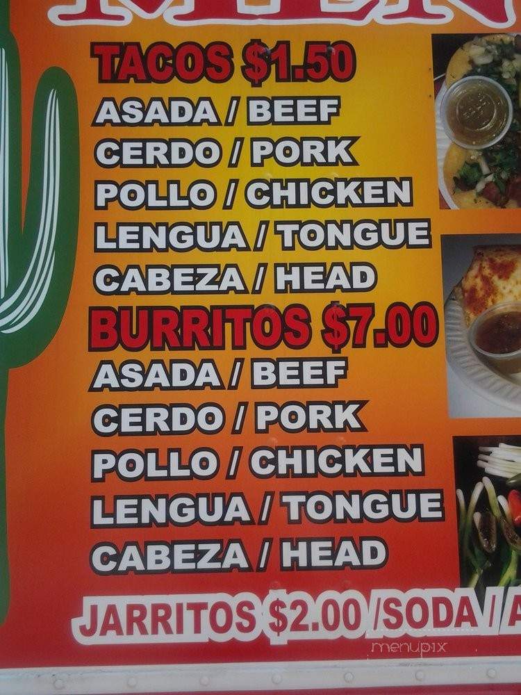 Tacos El Azteca - Bridgeport, CT menu_pic