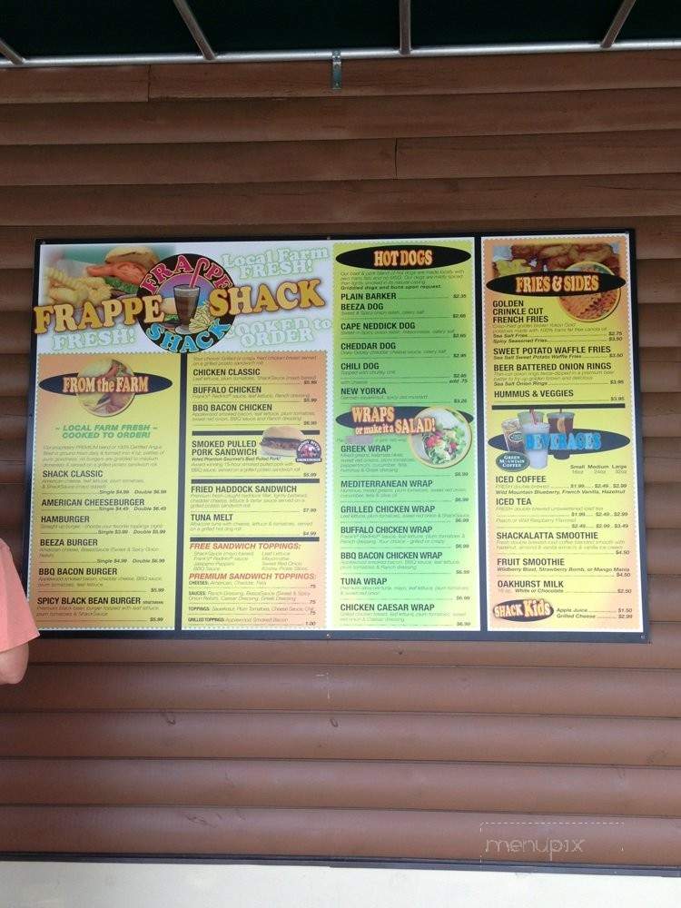 Frappe Shack - Kittery, ME menu_pic