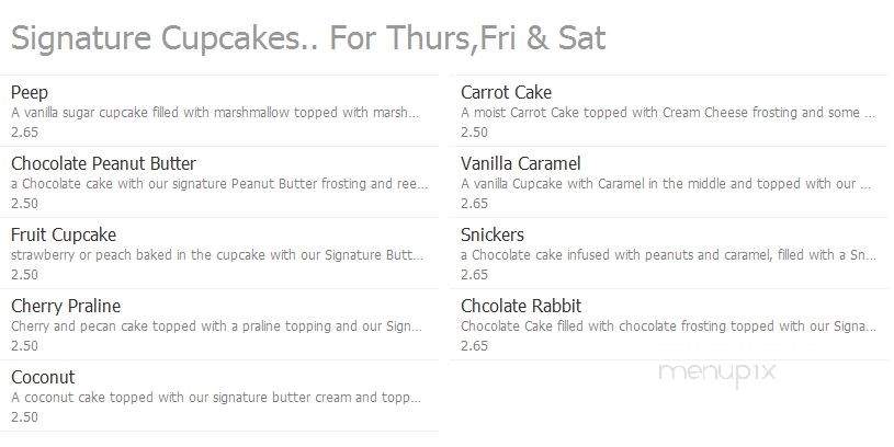 Pieces of Heaven Cupcakery - Twin Falls, ID menu_pic