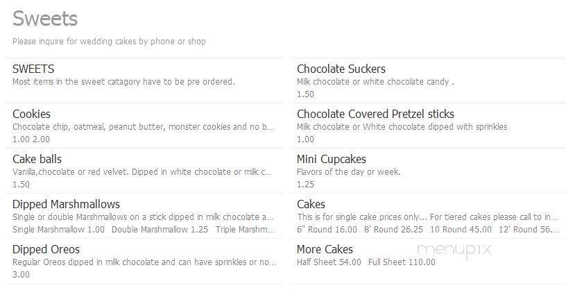 Pieces of Heaven Cupcakery - Twin Falls, ID menu_pic