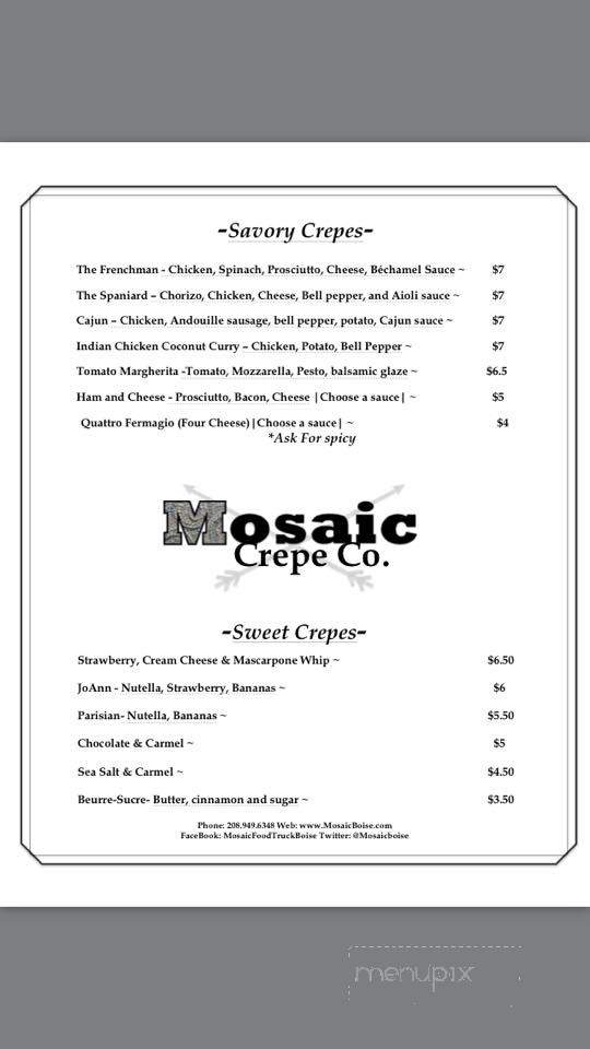 Mosaic Crepe Co. - Boise, ID menu_pic