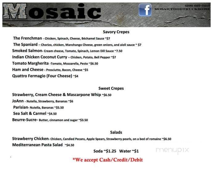Mosaic Crepe Co. - Boise, ID menu_pic