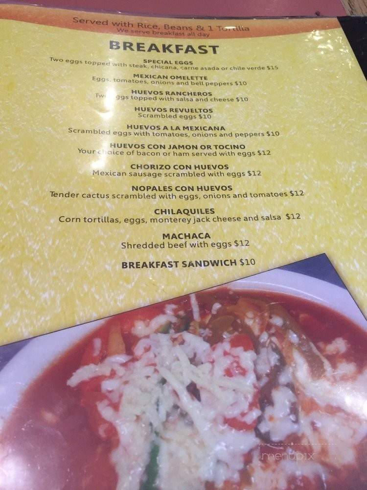 Casa Mexicana #2 - Lodi, CA menu_pic