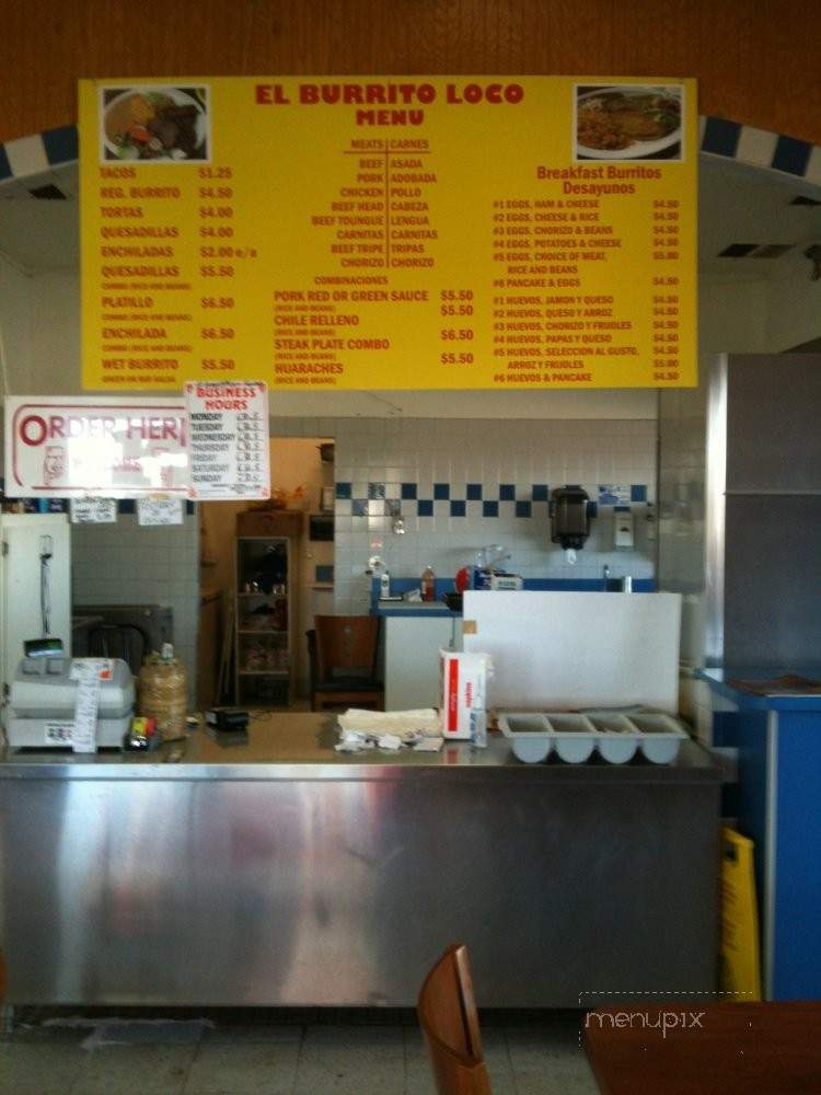 El Burrito Loco - Lodi, CA menu_pic