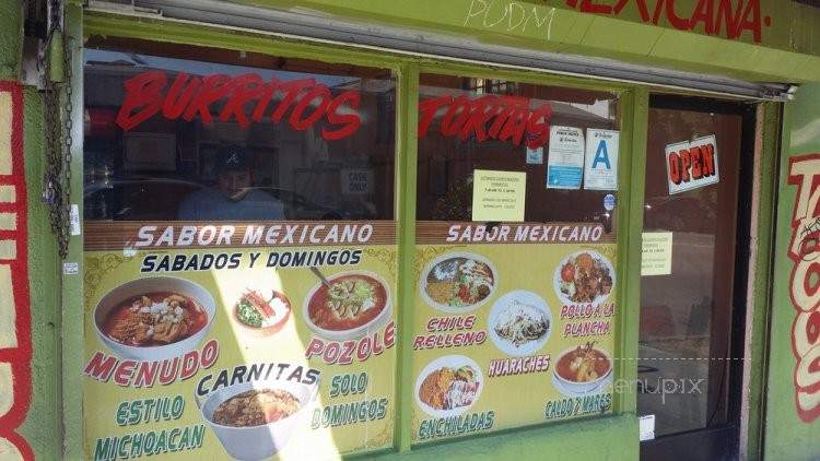 Sabor Mexicano - Los Angeles, CA menu_pic