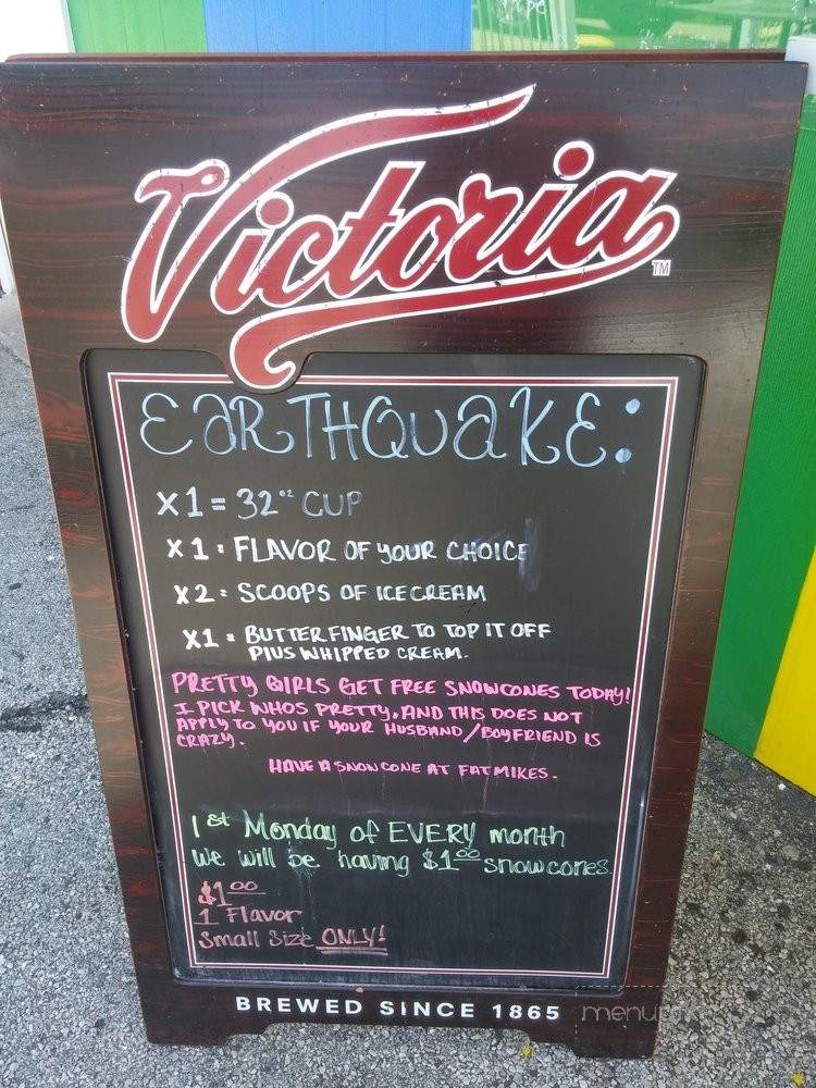Fat Mikes Snowballs Express - Irving, TX menu_pic