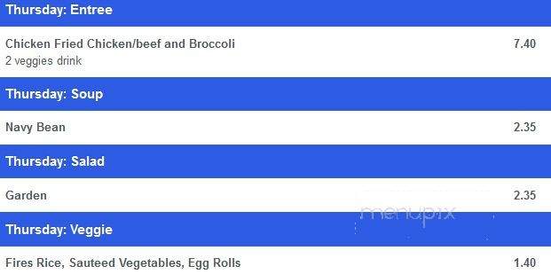 Corvette Cafe - Dallas, TX menu_pic