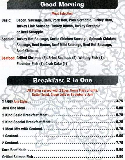2 in One Cafe - Philadelphia, PA menu_pic