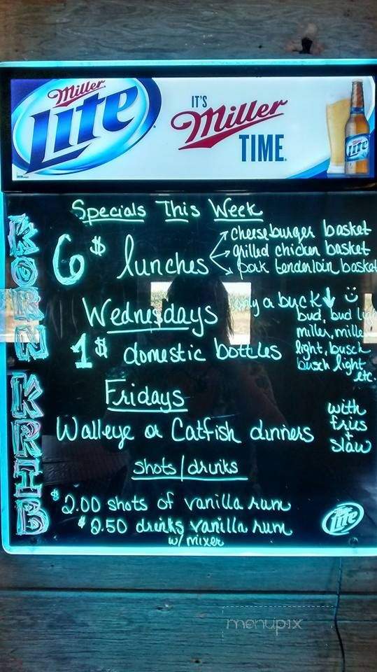 Korn Krib - Latham, IL menu_pic