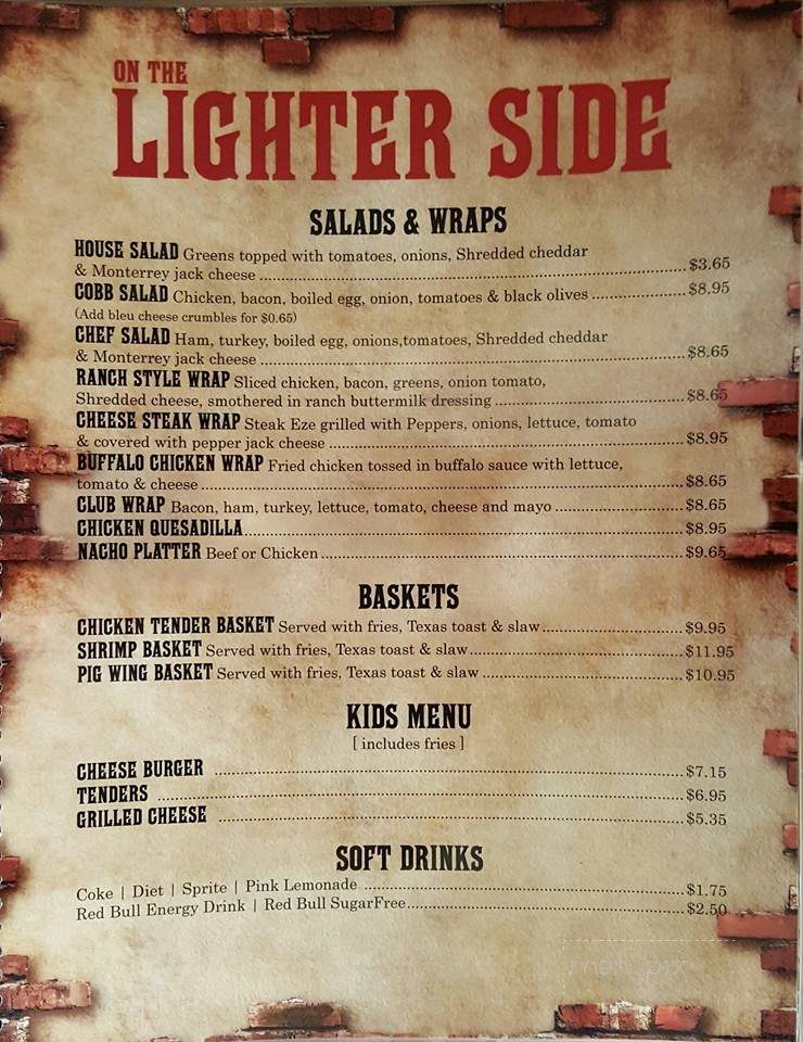 Dawghouse Bar & Grill - Canyon, MN menu_pic