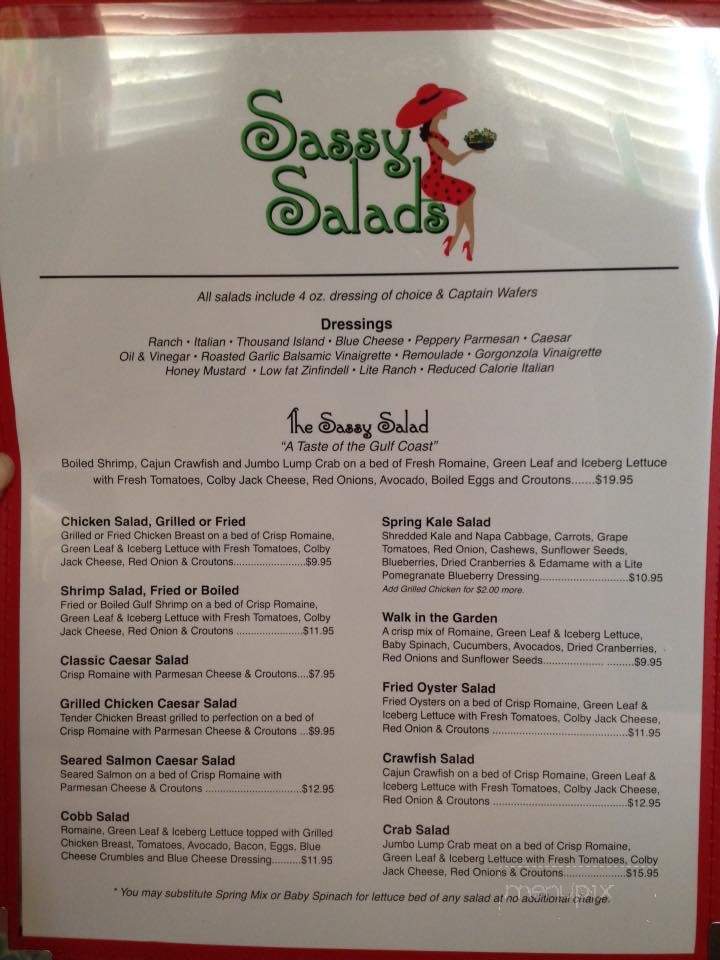 Sassy Salads - Ocean Springs, MS menu_pic