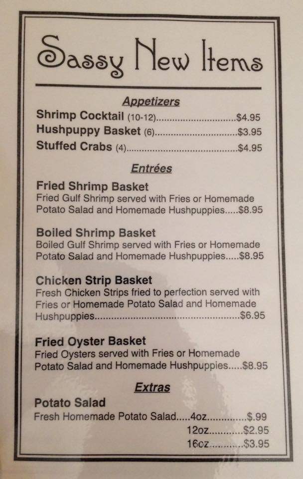 Sassy Salads - Ocean Springs, MS menu_pic