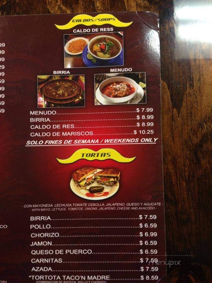 Taco N Madre - Cairo, GA menu_pic