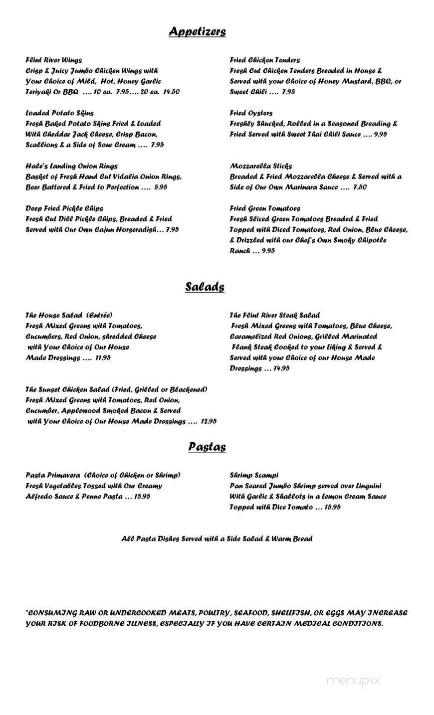 Scooter's Sunset Grill - Bainbridge, GA menu_pic