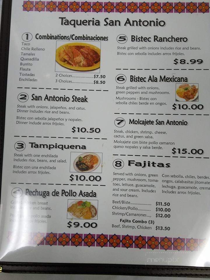 Taqueria San Antonio - Waterford, MI menu_pic