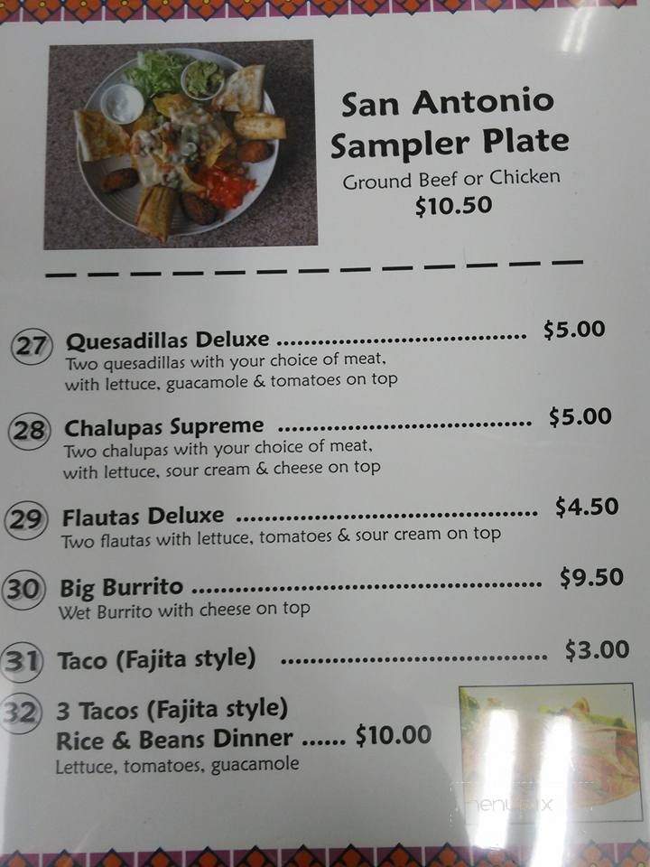 Taqueria San Antonio - Waterford, MI menu_pic