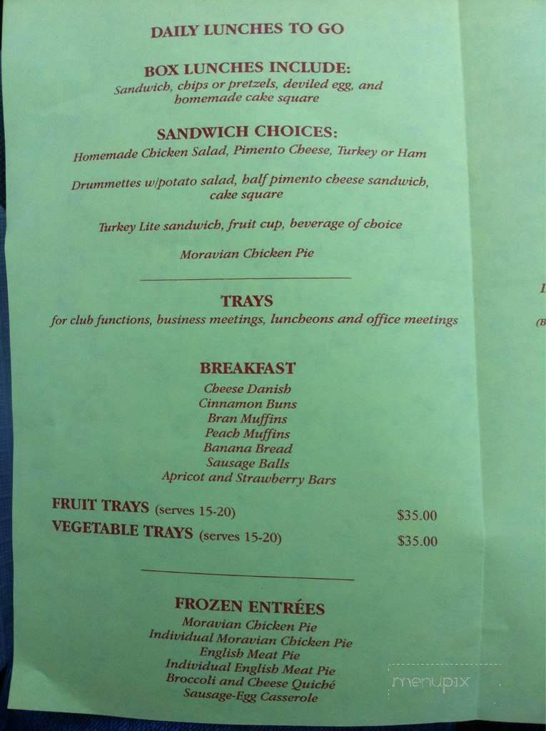 Sugar Plum Shoppe - Wilson, NC menu_pic