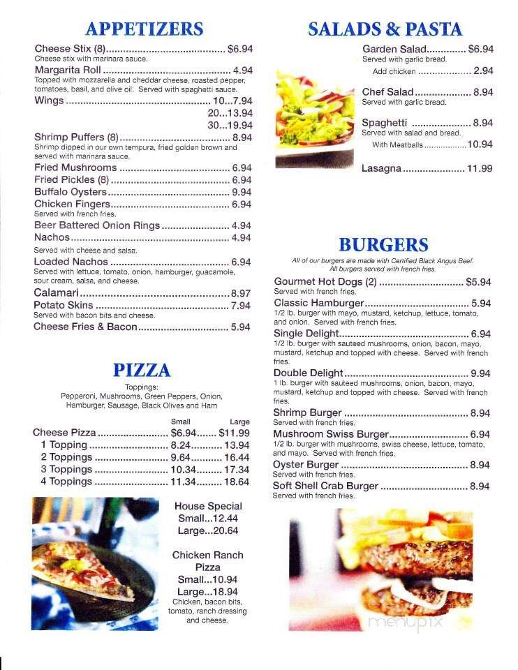 George's Bar and Grill - Morehead City, NC menu_pic