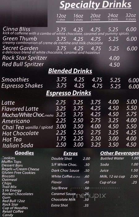 Java Garden - Auburn, WA menu_pic